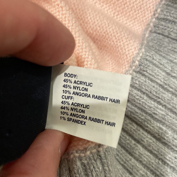 Pink/Gray Winter Beanie Hat - GAP - Picture 4 of 4